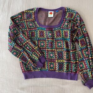 Farm Rio x Anthropologie crochet sweater